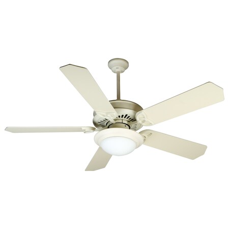 Craftmade Antique White Cased White Glass Ceiling Fan K10787